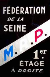 Plaque de la fédération MRP de la Seine