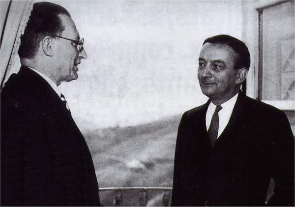 photo de Georges BIDAULT : avec A. de Gasperi